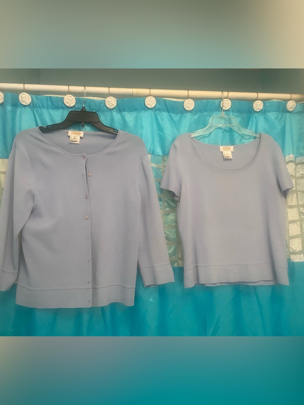 Talbots Light Lavender Boatneck Sweater set